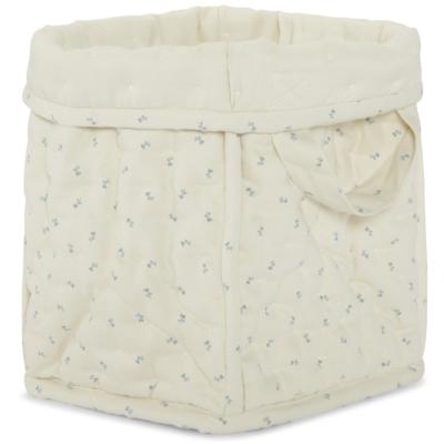 Grand Panier de rangement matelassé - Petit Bisou Blue