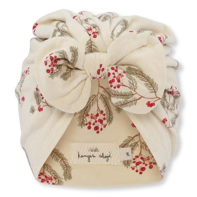 Bonnet Turban Coton Bio - Christmas vintage flower