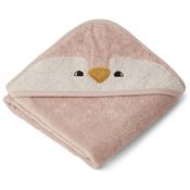 Cape de bain bb Albert - pingouin rose