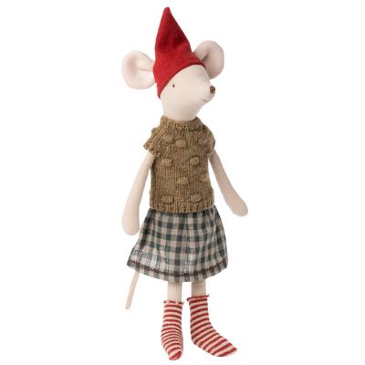 Grande souris maileg Noël Fille - Medium