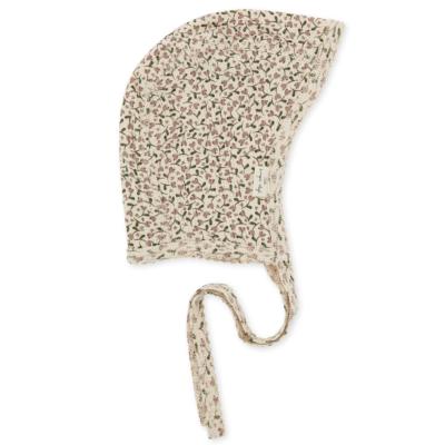 Bonnet naissance Helmet Coton ajouré bio - Minnie Milk Tan