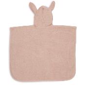 Poncho de bain enfant Jollein - lapin rose Pale pink