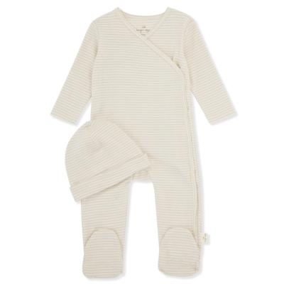 Duo Set Naissance - rayures pearl blue