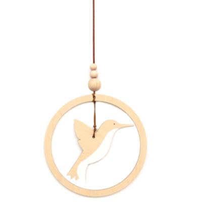 Mobile oiseau colibri en bois Nobodinoz - blanc