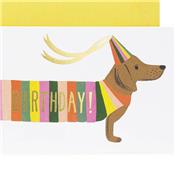 Large carte anniversaire - Hot dog