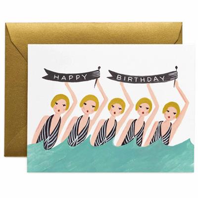 Carte anniversaire - Natation