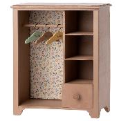 Armoire penderie maileg vintage bois mini - rose poudre / powder