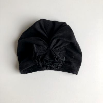 Turban fleur pour poupée Minikane - noir