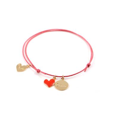 Titlee x Mathilde Cabanas - Bracelet lien ajustable bisou