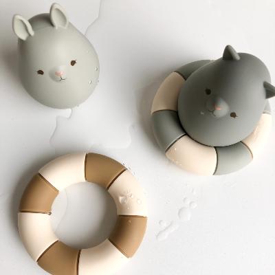 Jouets pour le bain Lapin Chaton et Bouées - blue / almond mix