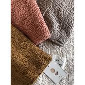 Couverture tricot pointelle konges - Moutarde / Dijon