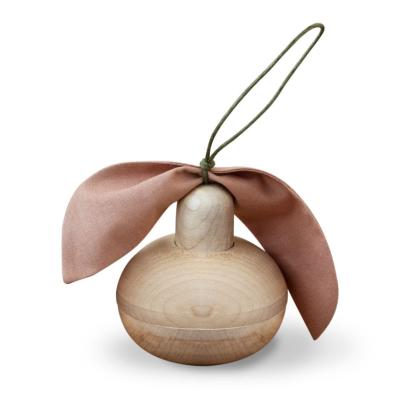 Poire en bois et chenille Babai - natural