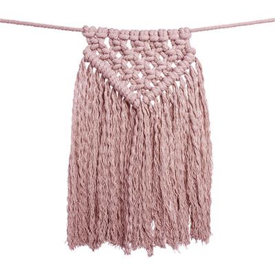 Guirlande tissée Macramé - rose fané