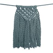 Guirlande tissée Macramé - bleu gris