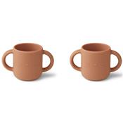 2 Tasses Silicone Gene - chat Tuscany rose