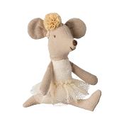 Souris maileg ballerine petite soeur - blanc naturel