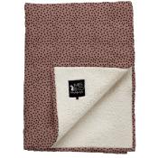 Couverture bi-matire Pois 110 x 140 - Cozy dots Redwood