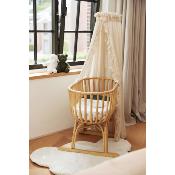 Ciel de lit / Berceau vintage 155 cm avec volants Jollein - Ivory