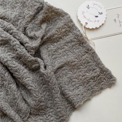 Couverture Naissance laine - Grey Melange