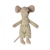 Souris maileg petit frère box boîte - pois multicolores