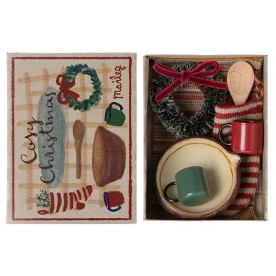 Set vaisselle et couronne de Noël souris Maileg