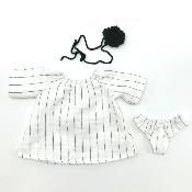 Poupée fille Minikane / Baby Doll Zoé - Pom Pom Black and White 