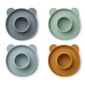 4 coquetiers pour enfant Ours Janus - Mr Bear blue multi mix