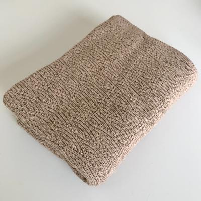 Couverture tricot pointelle konges - Beige / Moonlight